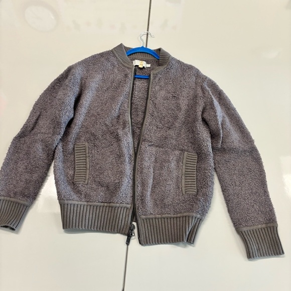 Vince Grey Wool  & Nylon Zip Up Cardigan Sweater Size M - Picture 6 of 8